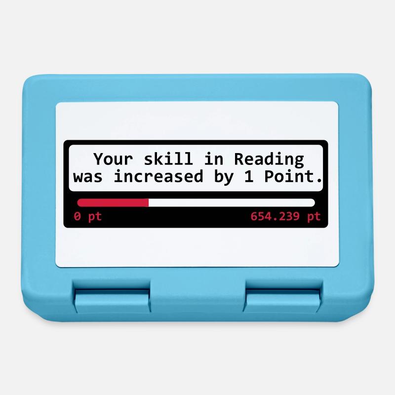 Your skill in Reading was increased by 1 Point - - Brotdose - Saphirblau