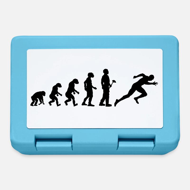 Evolutionstheorie Leichtathletik Sprint - Brotdose - Saphirblau