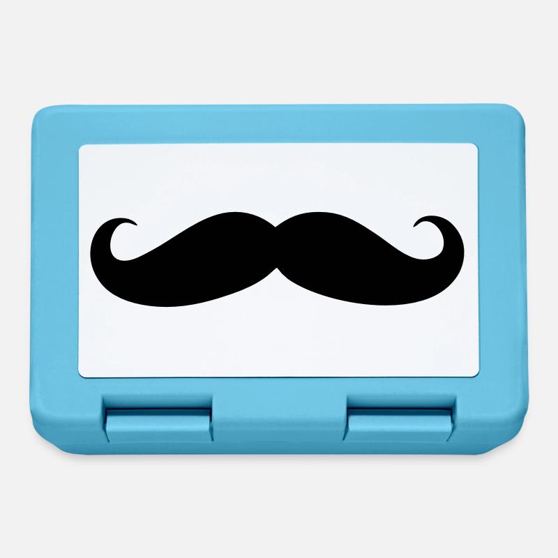 Mustache - Boîte à goûter - bleu saphir