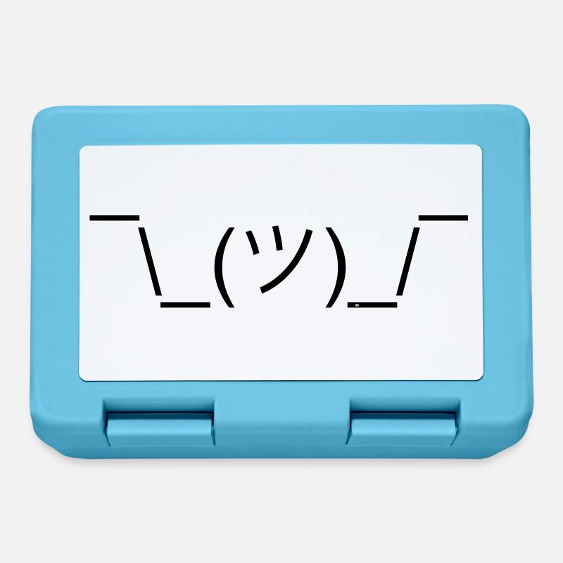 Shruggie Emojicon Design. Gift. gift idea - Lunchbox - sapphire blue