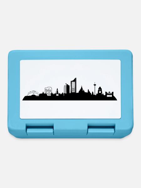 Leipzig Skyline - Brotdose - Saphirblau