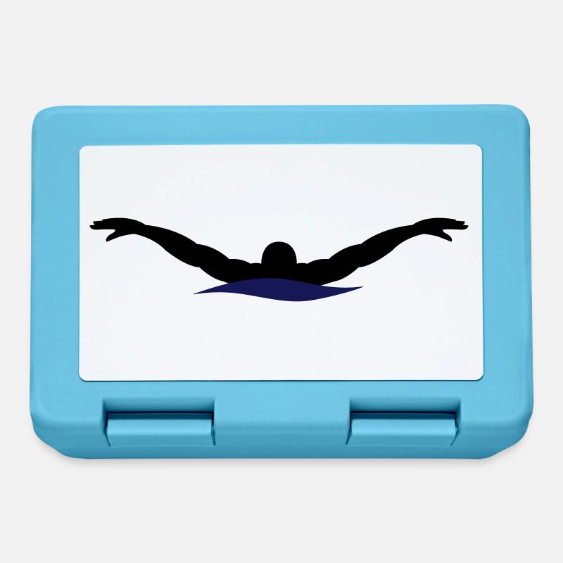 natation - Boîte à goûter - bleu saphir