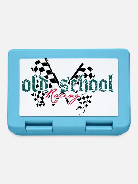 old school racing - Brotdose - Saphirblau