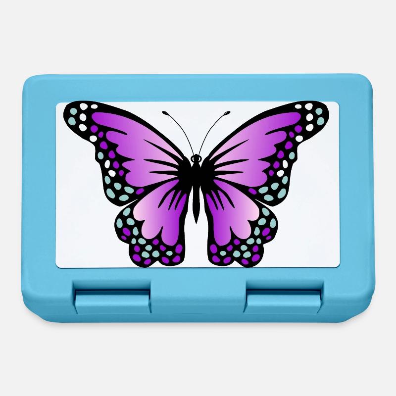 butterfly - Lunchbox - sapphire blue