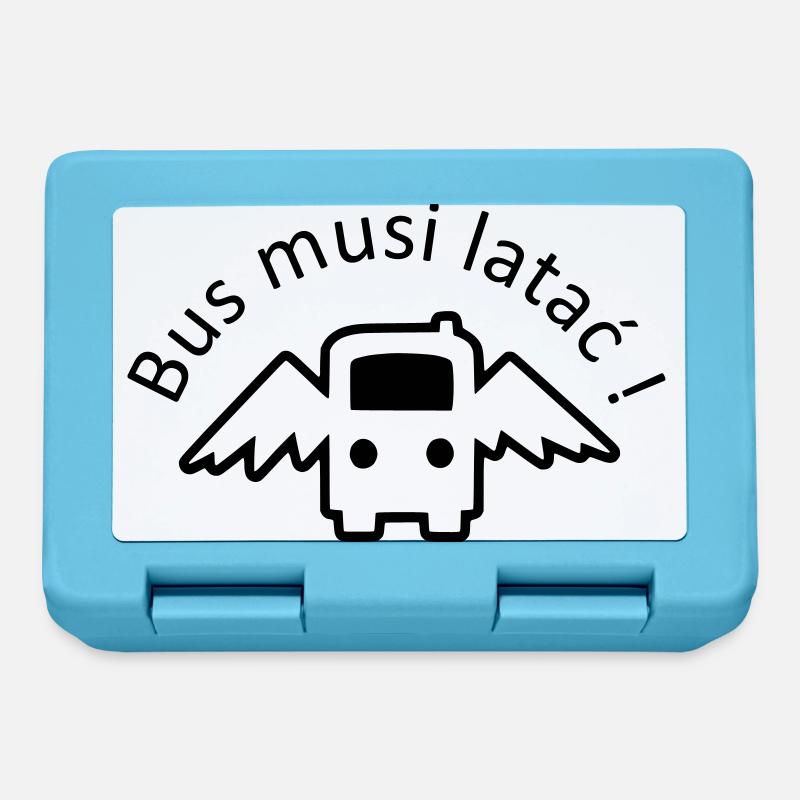 Der Bus muss fliegen - Brotdose - Saphirblau
