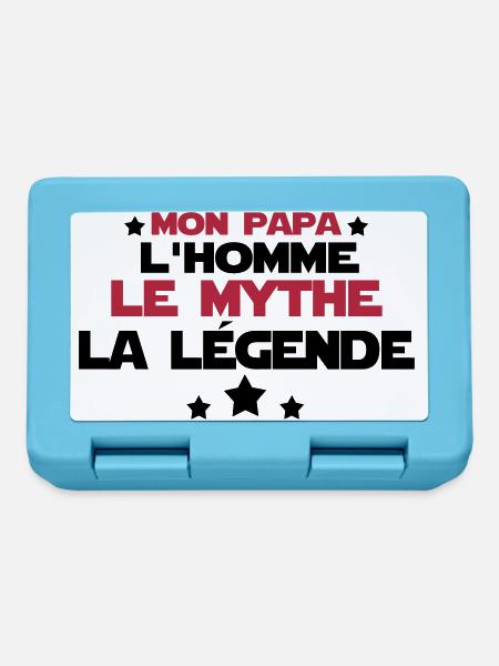 mon papa - Boîte à goûter - bleu saphir