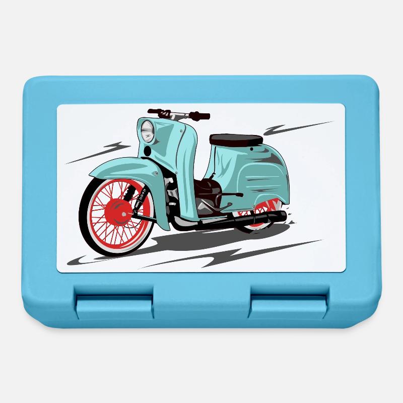 Simson Schwalbe mint, peppermint - Brotdose - Saphirblau