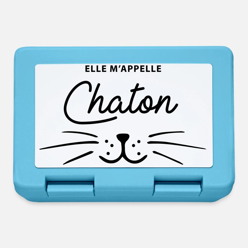 Elle m'appelle chaton - Boîte à goûter - bleu saphir