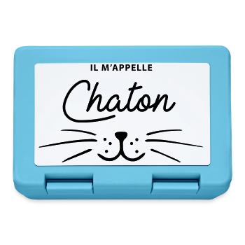 Il m'appelle chaton - Boîte à goûter - bleu saphir - Devant
