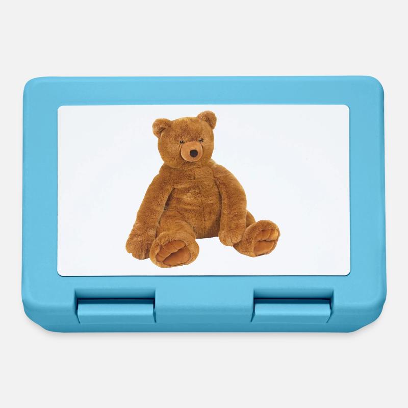 Teddybär auf dem TShirt als Geschenk Geschenkidee - Brotdose - Saphirblau