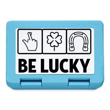 Chance / Chanceux / Luck / Lucky - Boîte à goûter - bleu saphir - Devant