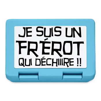 Frère Frangin Frere Naissance Bébé Frérot - Boîte à goûter - bleu saphir - Devant