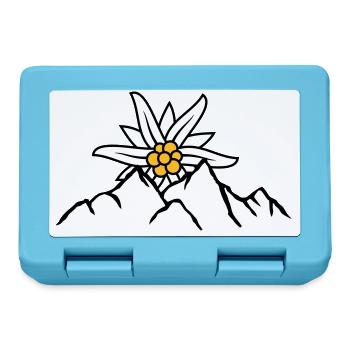Sun mountain flower Edelweiss - Lunchbox - sapphire blue - Front