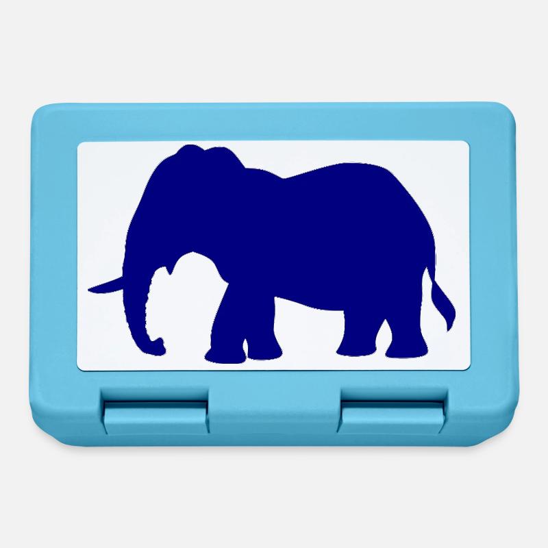 Éléphant - Boîte à goûter - bleu saphir