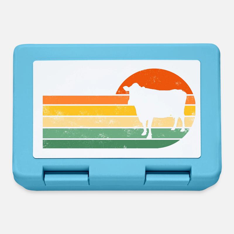 Vache Vaches - Boîte à goûter - bleu saphir