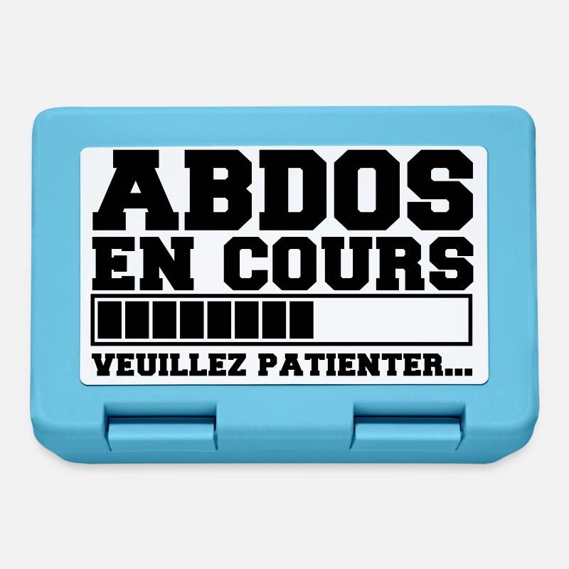 abdos en cours veuillez patienter, musculation - Boîte à goûter - bleu saphir
