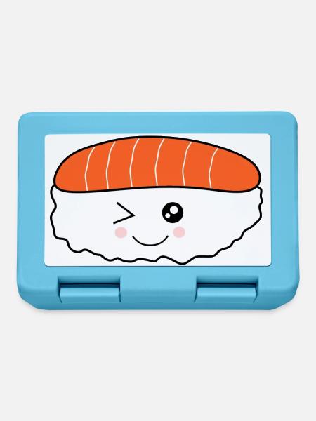 Kawaii Sushi Japan Essen Asien Weihnachts Geschenk - Brotdose - Saphirblau