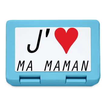 J'aime ma maman - Fête des Mères - Boîte à goûter - bleu saphir - Devant