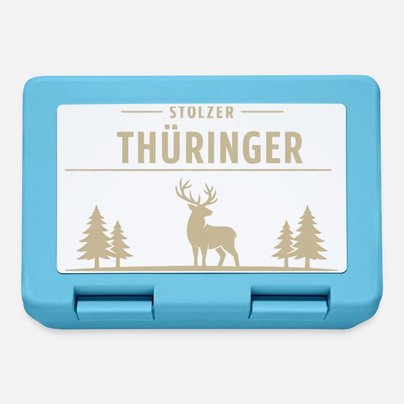 Proud Thuringian – Wald & Hirsch Design - Lunchbox - sapphire blue
