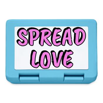 Spread Love — Pink  - Lunchbox - sapphire blue - Front