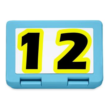 12 Symbole numérique - Boîte à goûter - bleu saphir - Devant