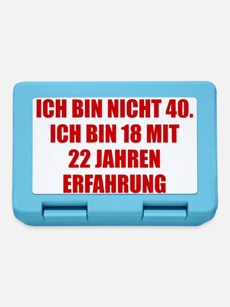 Jung mit Erfahrung - Brotdose - Saphirblau
