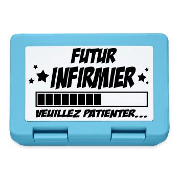 futur infirmier - Boîte à goûter - bleu saphir - Devant