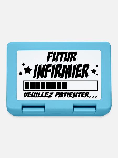 futur infirmier - Boîte à goûter - bleu saphir