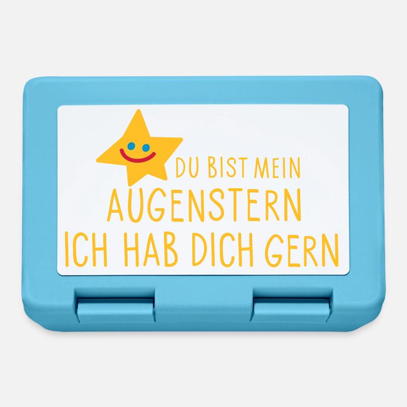 Augenstern Liebe Spruch - Brotdose - Saphirblau