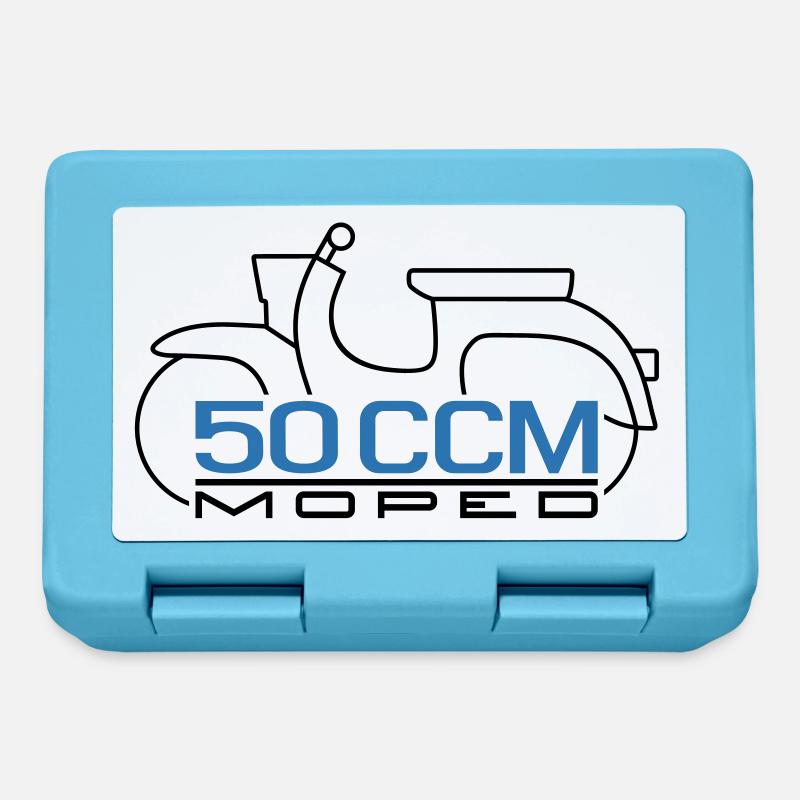 Moped Schwalbe 50 ccm Emblem - Brotdose - Saphirblau