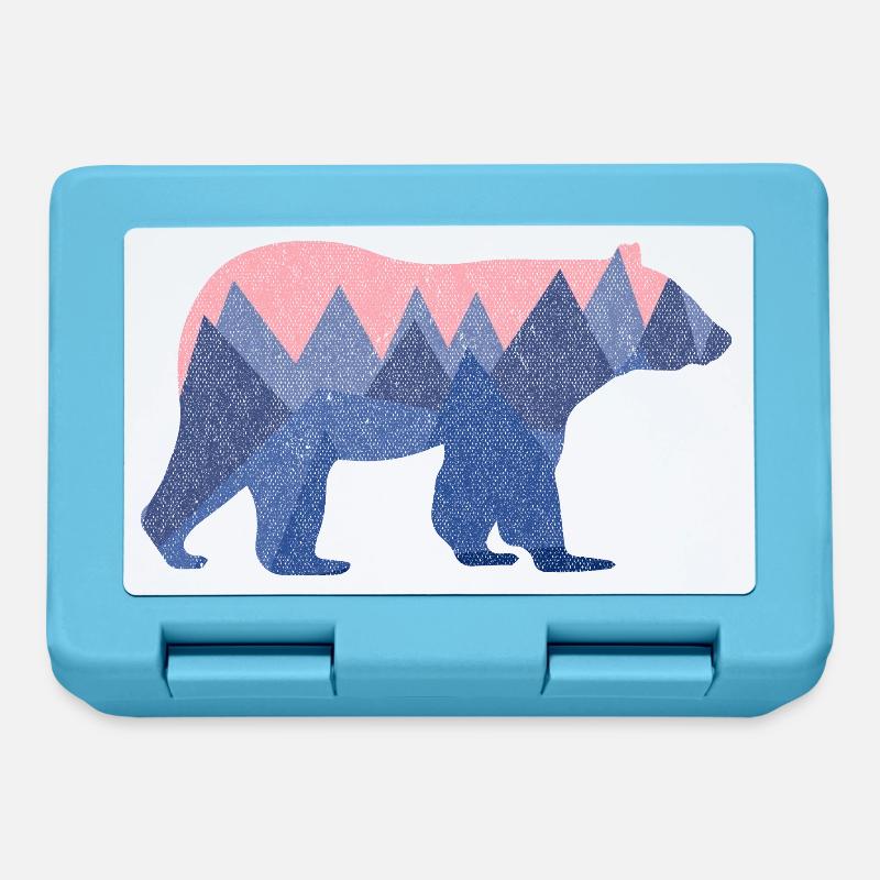 mountain bear - Boîte à goûter - bleu saphir