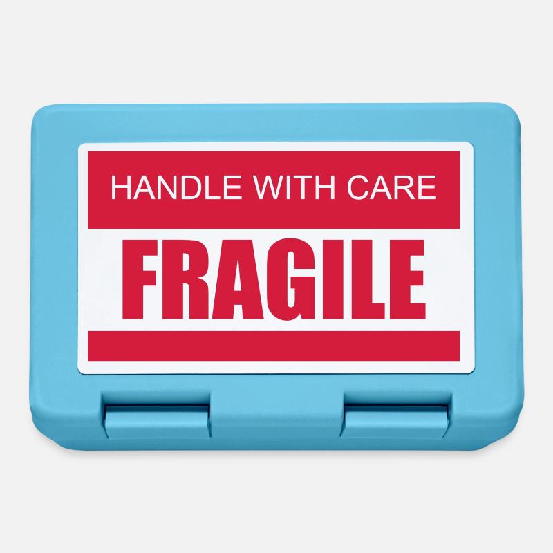 FRAGILE Handle with care 2c - Brotdose - Saphirblau