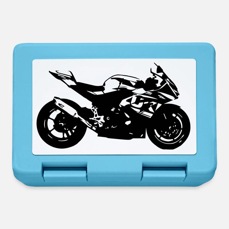 moto - Boîte à goûter - bleu saphir