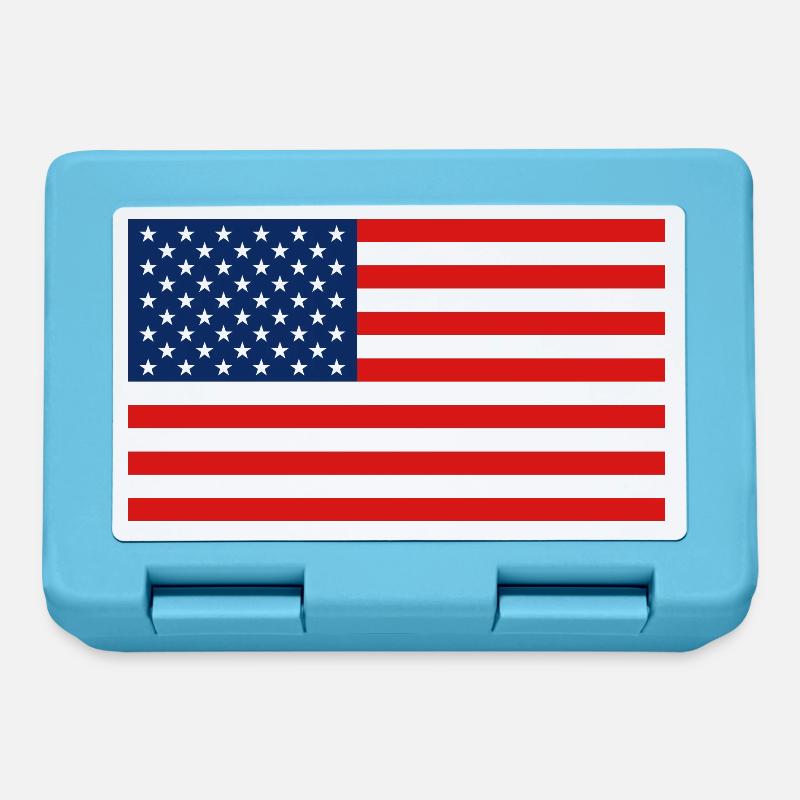 Drapeau USA - Flag - Boîte à goûter - bleu saphir