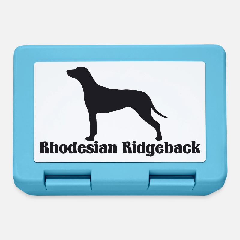 Rhodesian Ridgeback Silhouette - Brotdose - Saphirblau