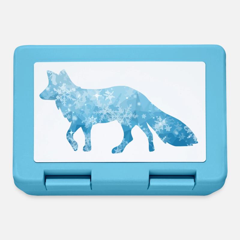 Snow Fox Ice Fox Fox / Fox Ice Snow - Lunchbox - sapphire blue