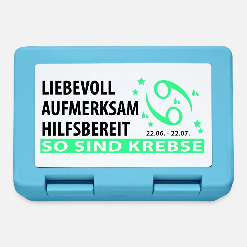 Sternzeichen Krebs - Eigenschaften - Brotdose - Saphirblau