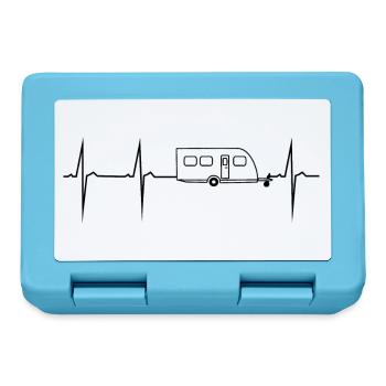 my heart beats for caravans - Lunchbox - sapphire blue - Front