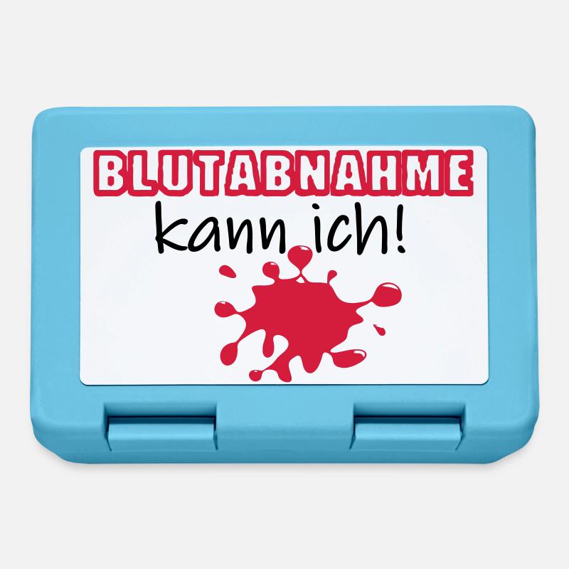 Blutabnahme Medizin Blut Beruf Geschenk Spruch - Brotdose - Saphirblau