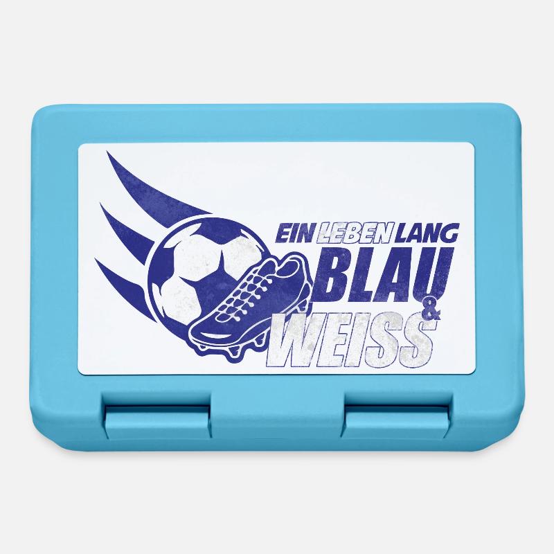 Blau & Weiss ein Leben Lang Geschenkidee - Brotdose - Saphirblau