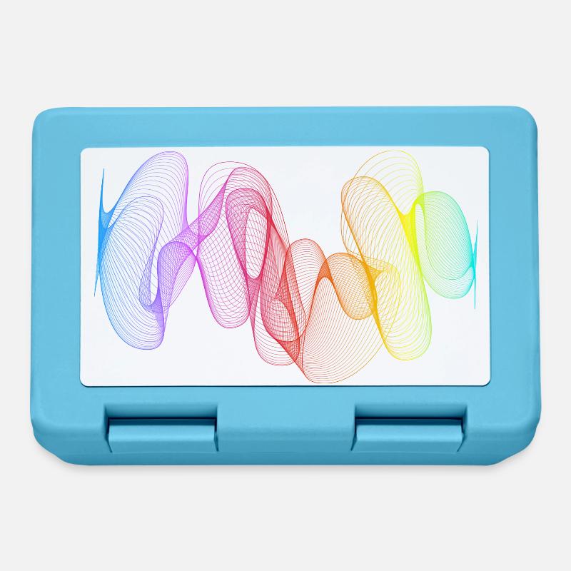 Abstract Lines Design 02 - Lunchbox - sapphire blue