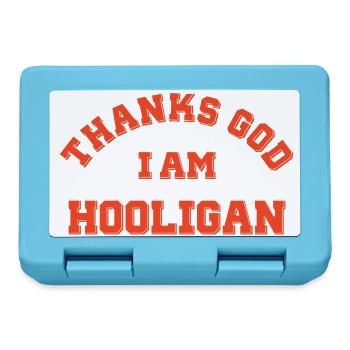 Gott sei Dank bin ich Hooligan - Brotdose - Saphirblau - Vorne