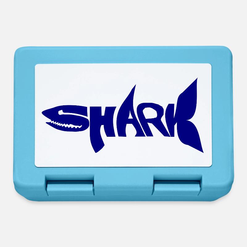 requin - Boîte à goûter - bleu saphir