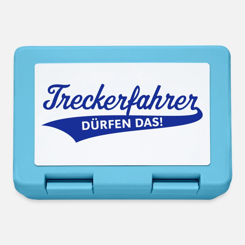 Treckerfahrer Dürfen Das! (Trecker Traktor, V4, B) - Brotdose - Saphirblau