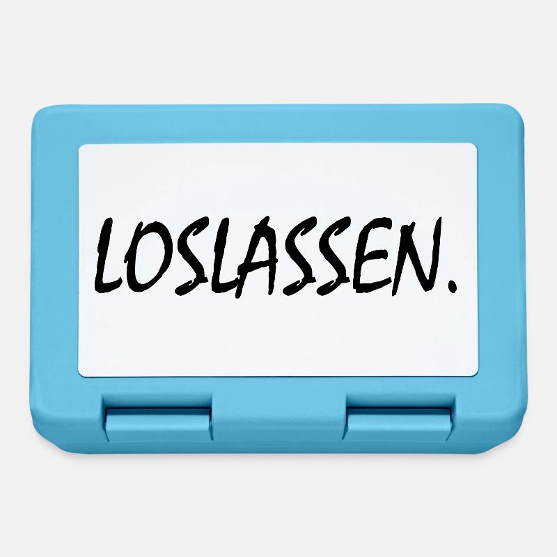 Loslassen - Brotdose - Saphirblau