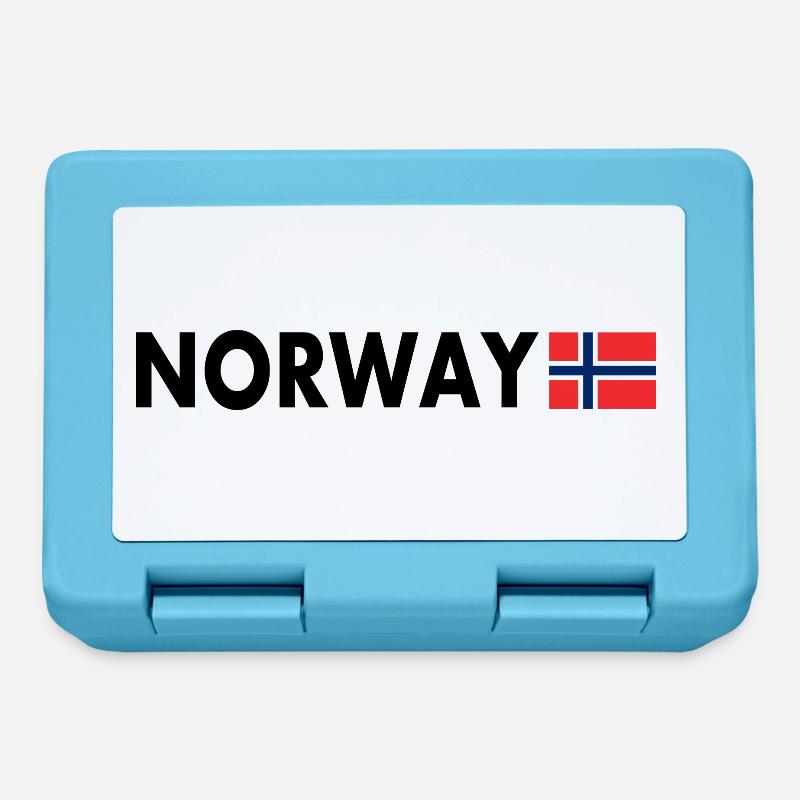 Drapeau de la Norvège - Boîte à goûter - bleu saphir