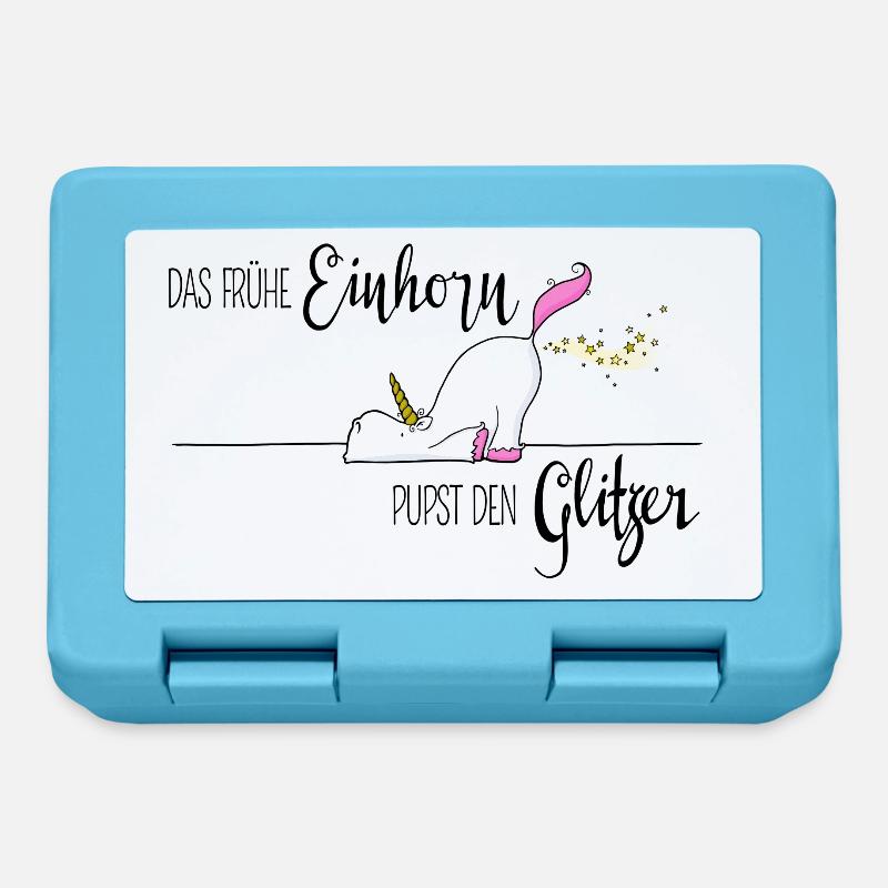 Das frühe Einhorn - Brotdose - Saphirblau