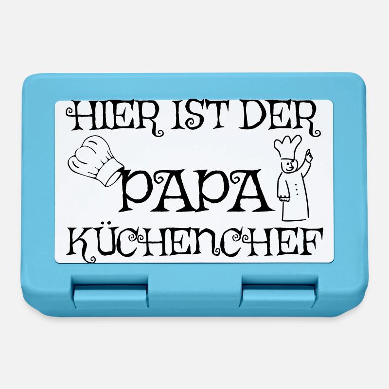 Hier ist der Papa Küchenchef. - Brotdose - Saphirblau