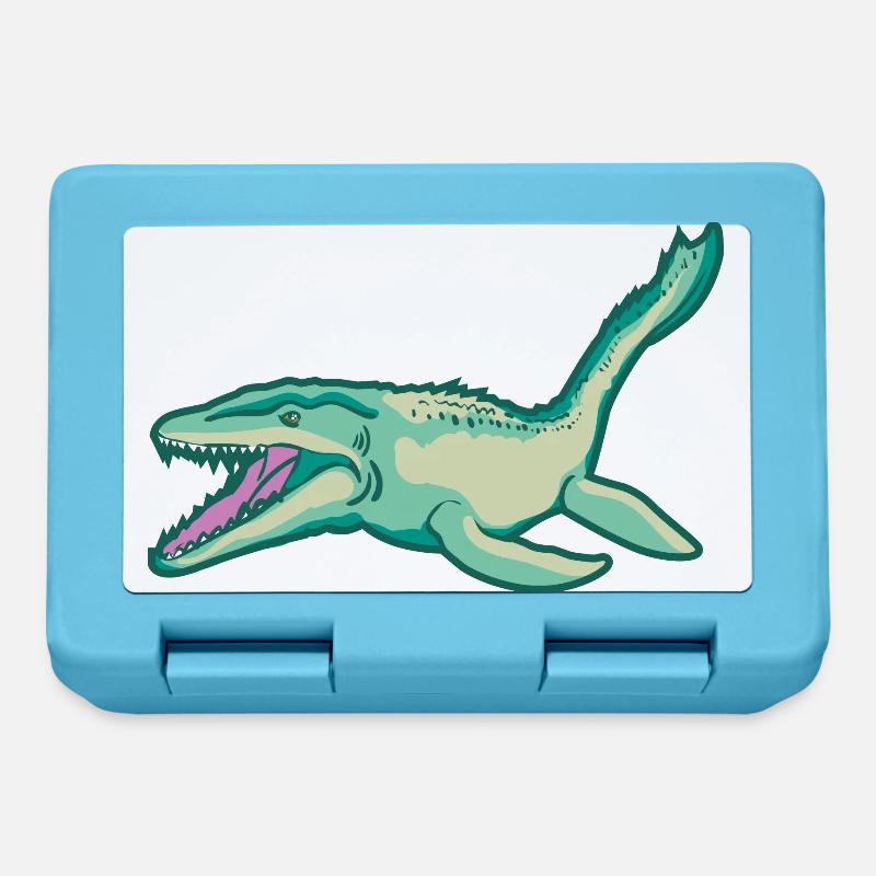 Plesiosaurus Dinosaurier Dino Urzeit Geschenkidee - Brotdose - Saphirblau