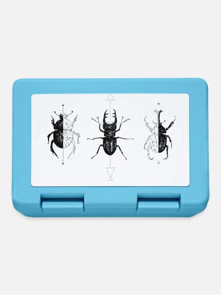 Insekten Geometrisch - Geometrie - Dreieck - Brotdose - Saphirblau